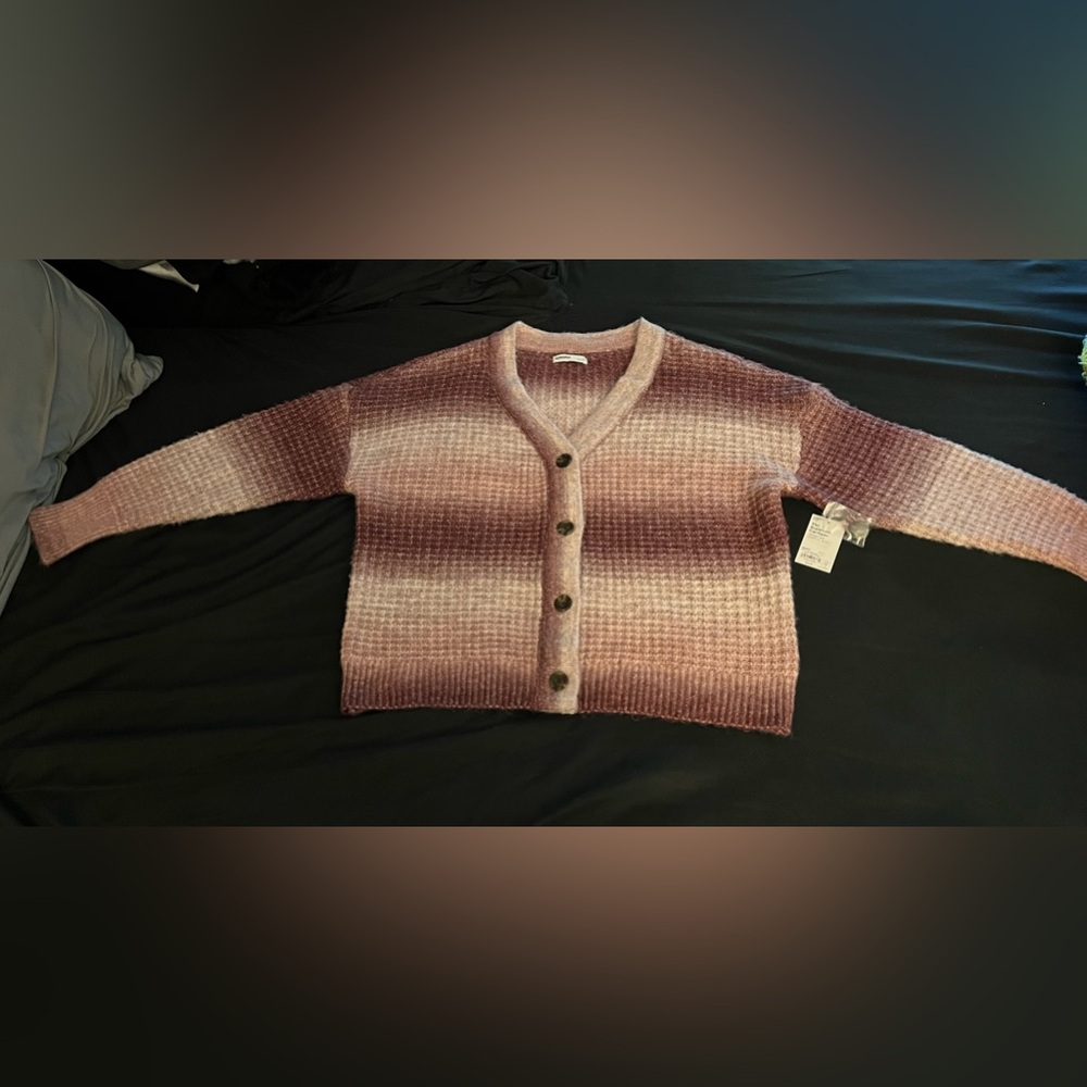 Women’s Sonoma Ombré The Super Soft Cardigan waffle knit button down NWT in 0X